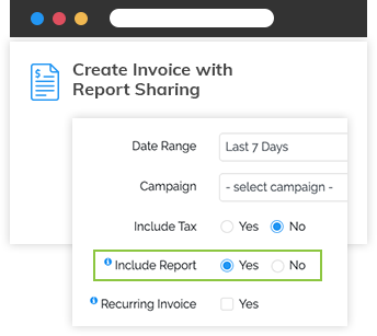 Report Sharing & Invoicing